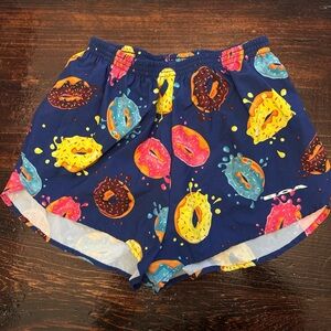 Colorful Donut Print Athletic Shorts